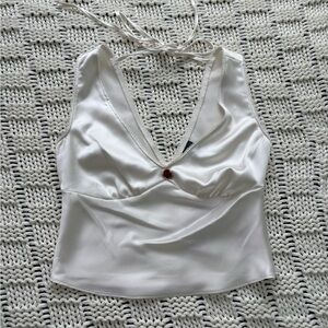 Wild Fable White Satin Top